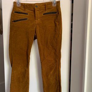 J Brand Corduroy Jeans with Black Accent Zipper